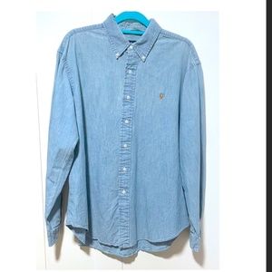 Polo Ralph Lauren Classic Fit Indigo Blue Chambray Shirt - XL